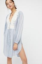 Higher Ground Maxi Embroidered Stripe Top By Free People